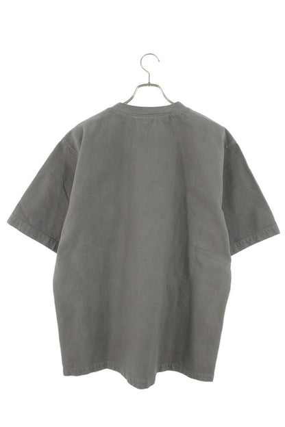 miumiu Logo Patch Denim T-Shirt Gray Size S