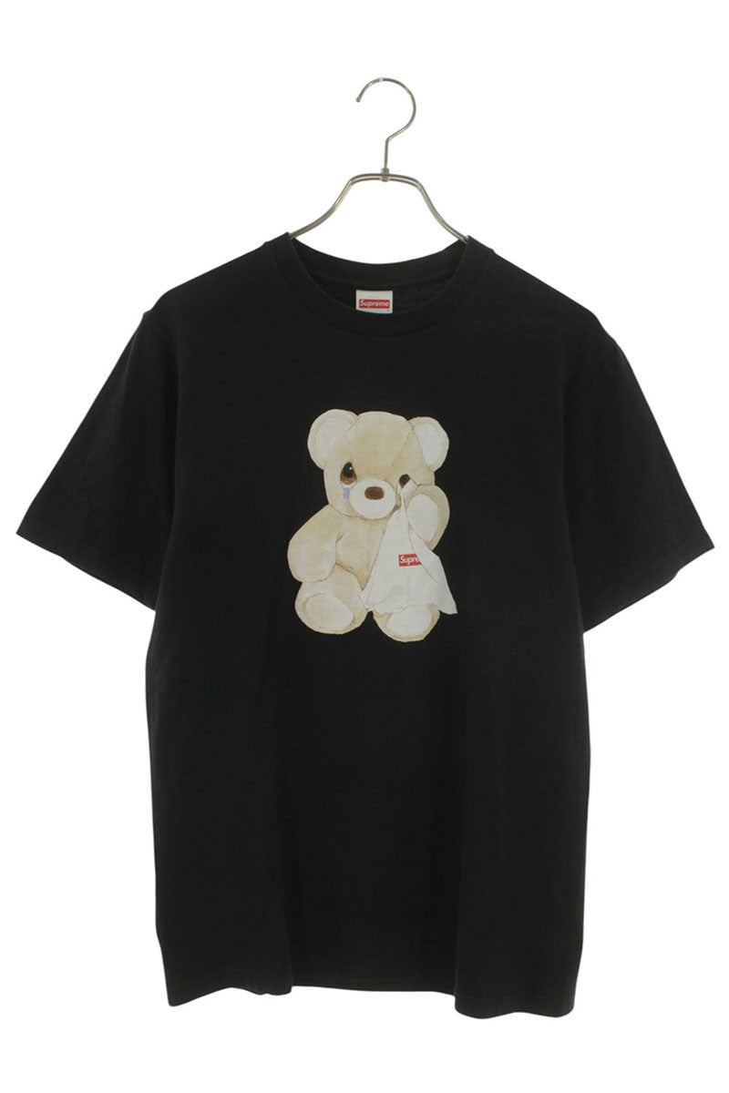 Supreme 25SS Bear Tee Print T-Shirt Black Size S