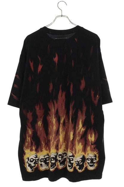 MM6 Liquid Blue Oversized Tee All-Over Print T-Shirt Red x Black Size L