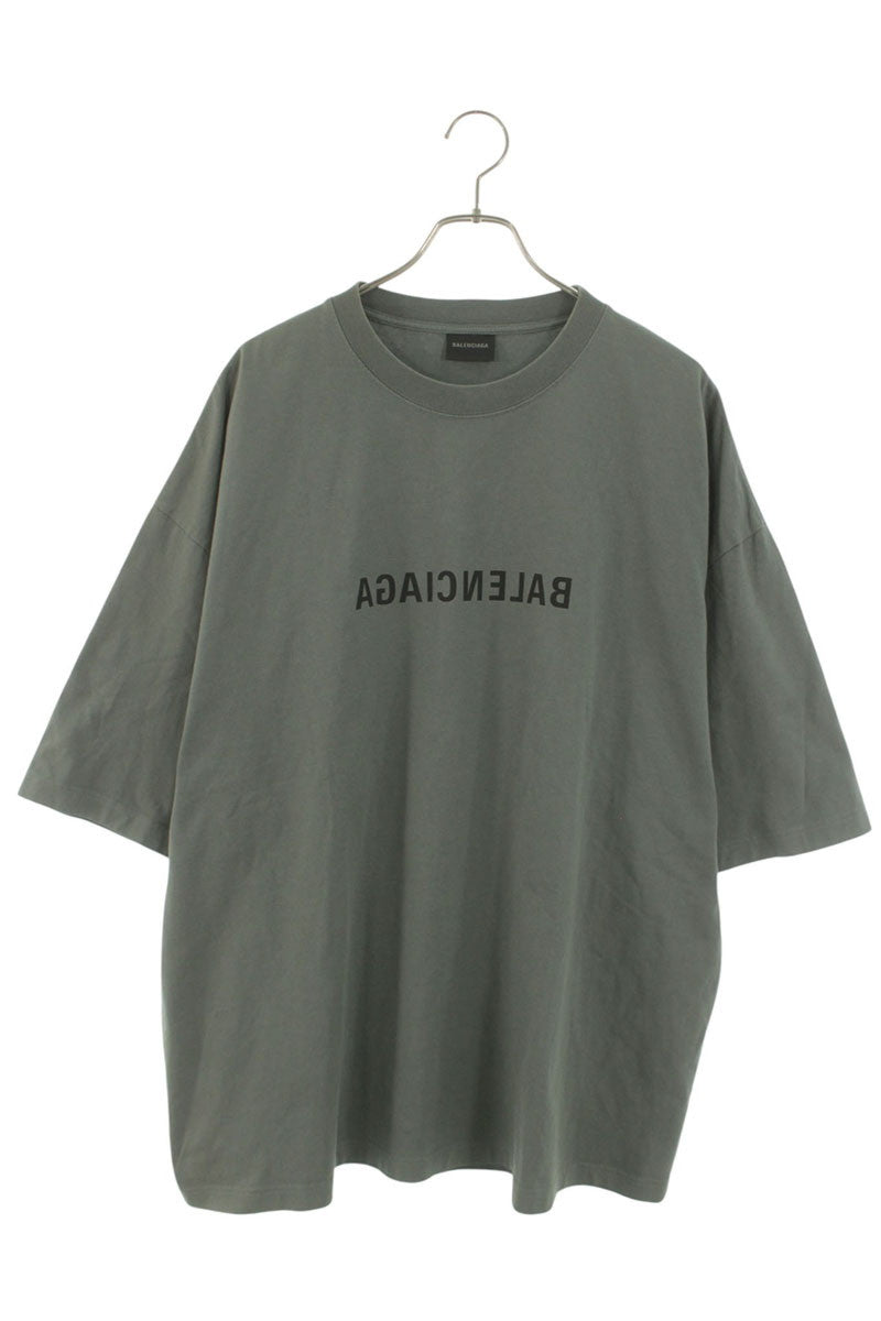 Balenciaga Logo Print T-Shirt Green Size XXL
