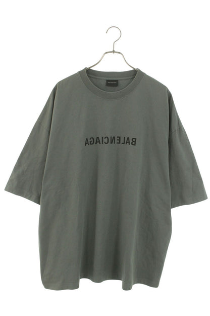 Balenciaga Logo Print T-Shirt Green Size XXL