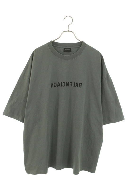 Balenciaga Logo Print T-Shirt Green Size XXL