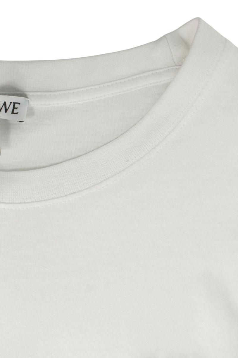 LOEWE Anagram Logo Embroidered T-Shirt White Size M