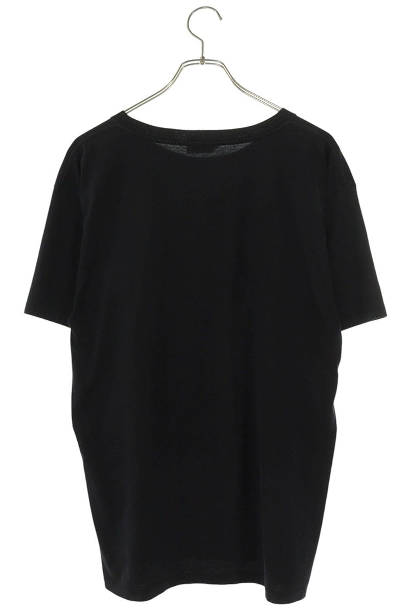 CELINE Black Logo Print Loose Fit Cotton T-Shirt Size XS