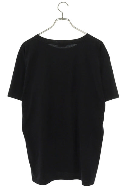 CELINE Black Logo Print Loose Fit Cotton T-Shirt Size XS