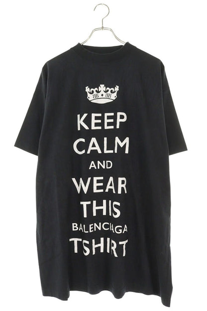 Balenciaga Print Oversized T-Shirt Black Size M