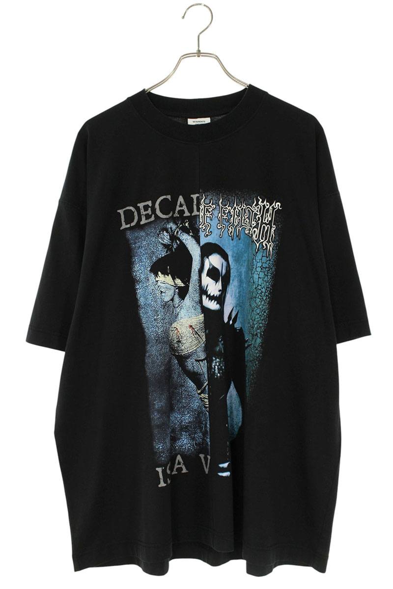 Vetements 25AW COF CUT-UP B Oversized T-Shirt Black Size M