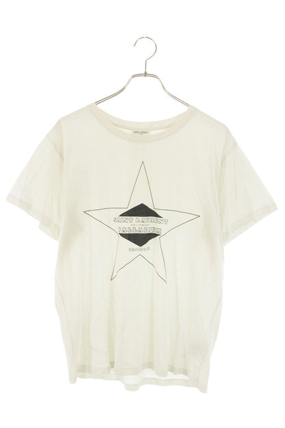 Saint Laurent Paris Print T-Shirt White Size M