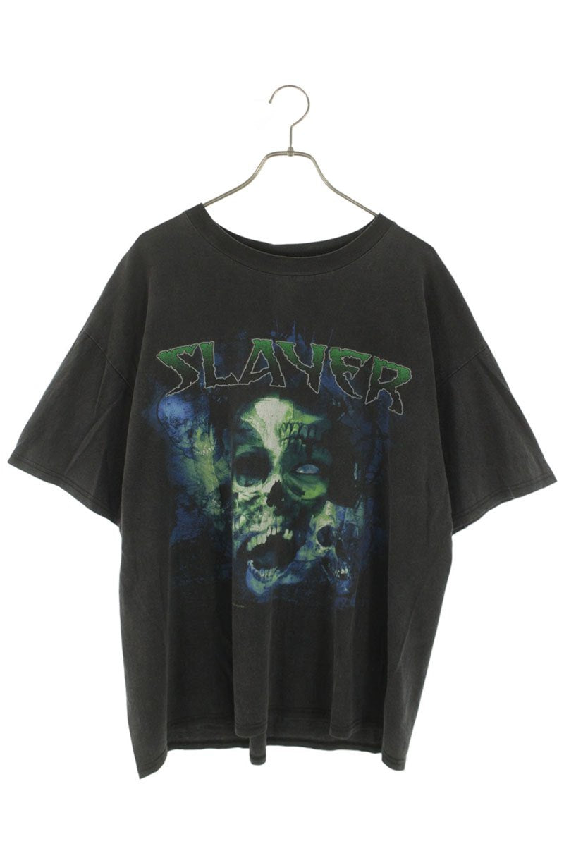 VINTAGE 00s Slayer 2000 Skull Band T-Shirt Black Size XL