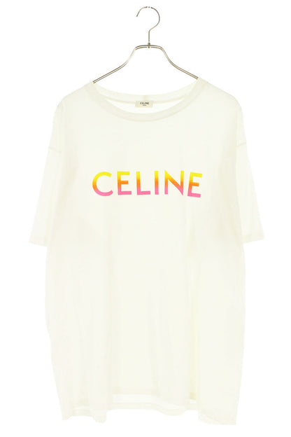 CELINE 2X10B671Q Gradient Logo T-Shirt White Size XL