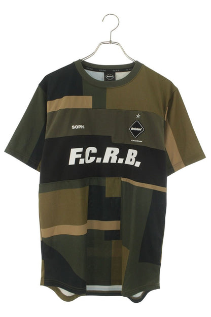 F.C.R.B Logo Print T-Shirt Green Size M
