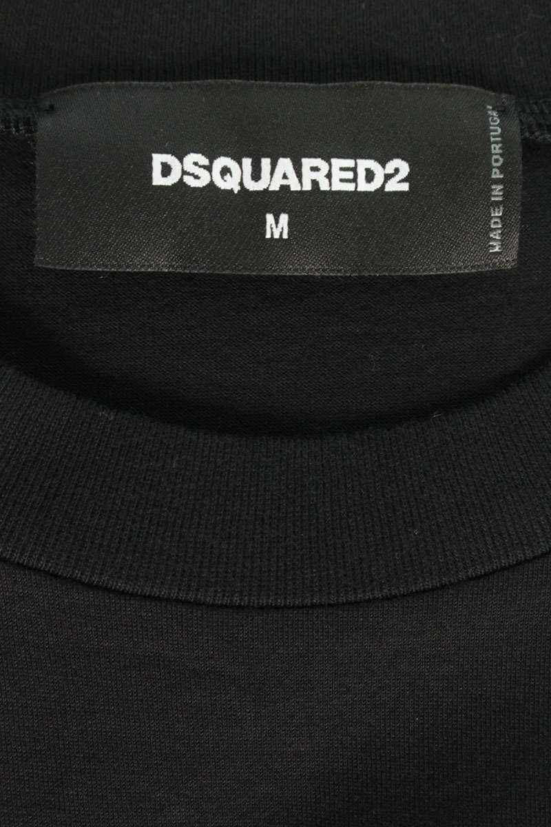 DSQUARED S79GC0001 ICON Logo Print T-Shirt Black Size M