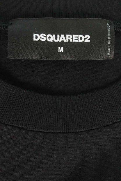 DSQUARED S79GC0001 ICON Logo Print T-Shirt Black Size M