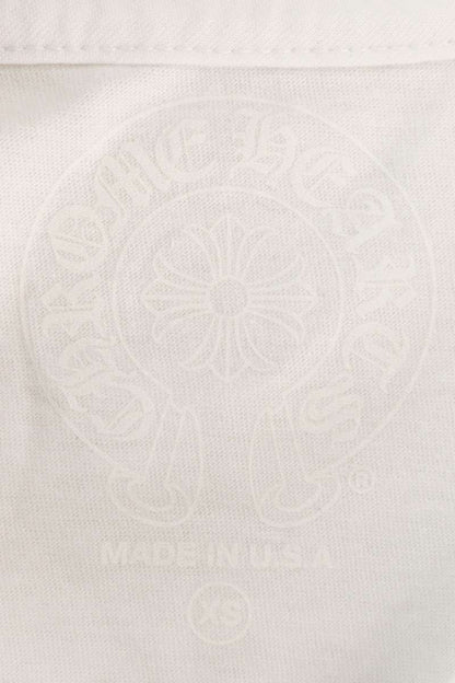 Chrome Hearts Neck Logo Print Tee White/Black Size XS