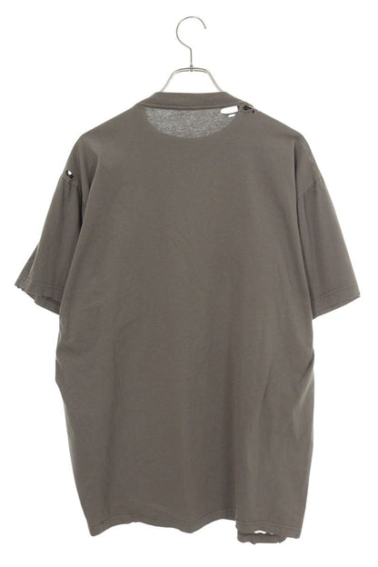 Balenciaga HUMAN BEING Print Distressed T-Shirt Gray Size XS
