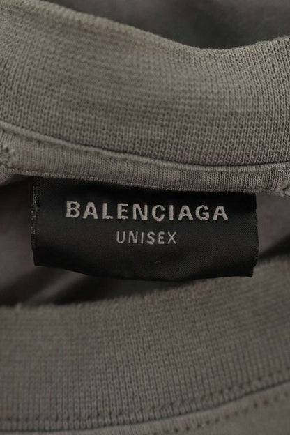 Balenciaga HUMAN BEING Print Distressed T-Shirt Gray Size XS