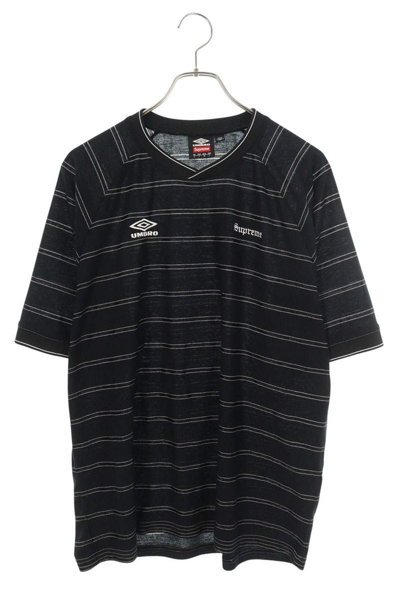 Supreme UMBRO Stripe Soccer Jersey Black Size XL