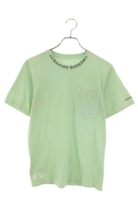 Chrome Hearts Neck Logo Cotton T-Shirt Green Size S