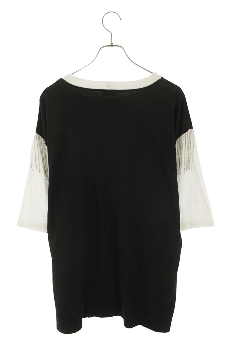 CELINE 2X29C671Q Logo Print Fringe T-Shirt Multi Size L