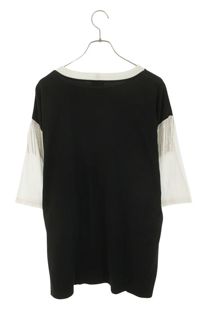 CELINE 2X29C671Q Logo Print Fringe T-Shirt Multi Size L