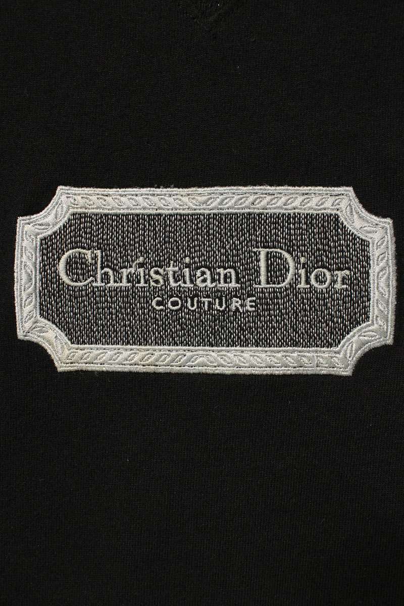DIOR 343J696C0554 Front Logo T-Shirt Black Size M