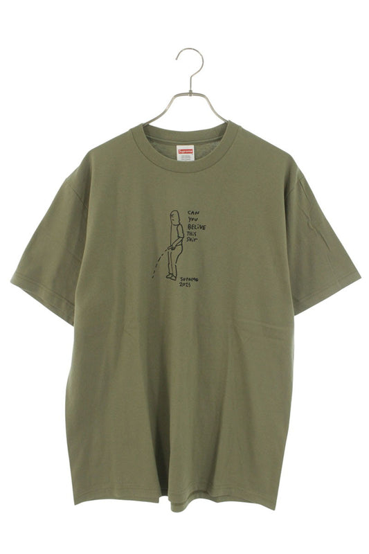 SUPREME 25SS Piss Front Print Tee Khaki Size M