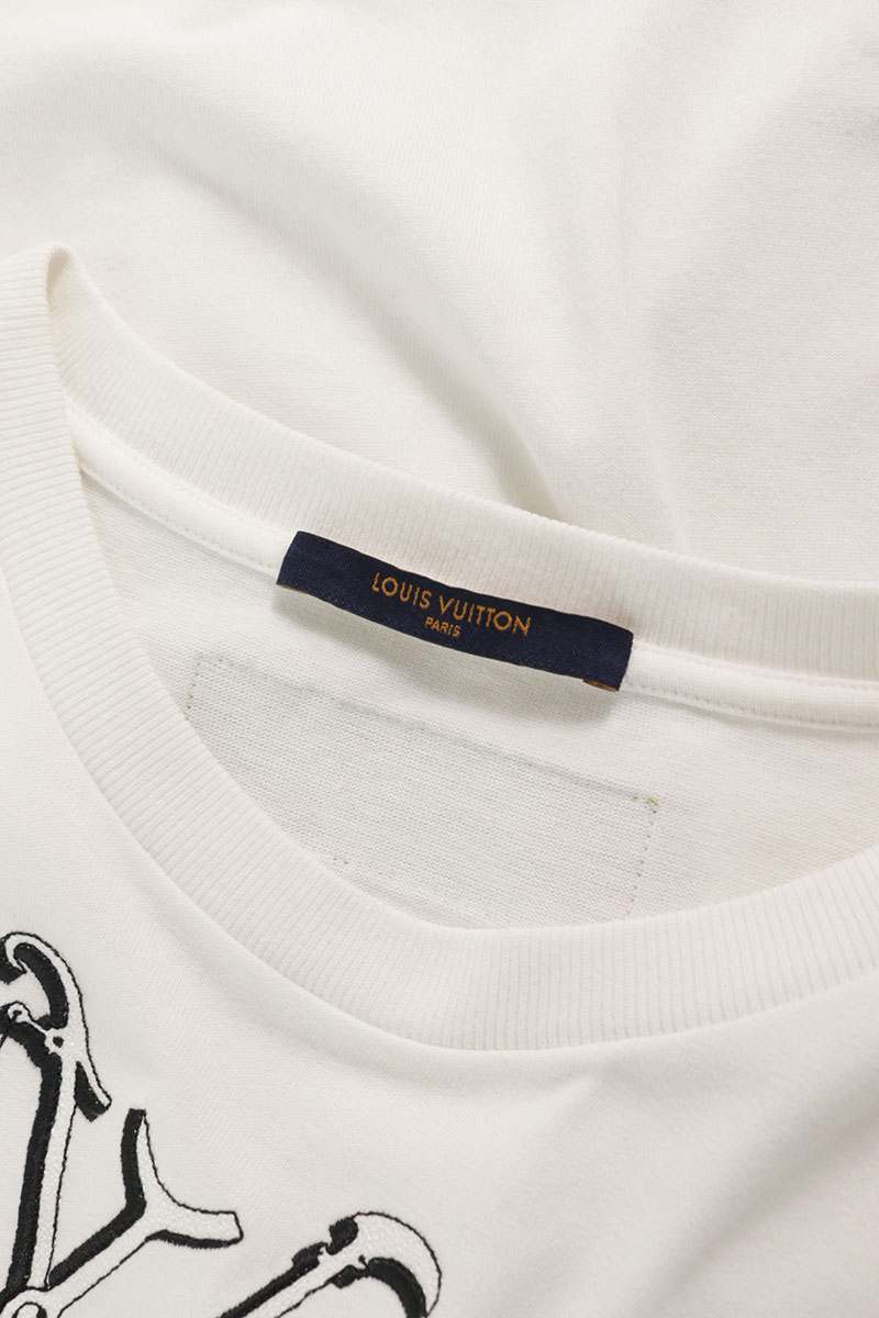 Louis Vuitton LV embroidery T-Shirt White Size M