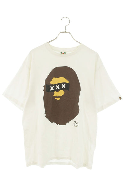 Bape x GOD SELECTION XXX Logo Print T-Shirt White Size XL