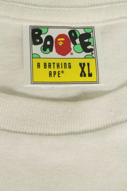 Bape x GOD SELECTION XXX Logo Print T-Shirt White Size XL