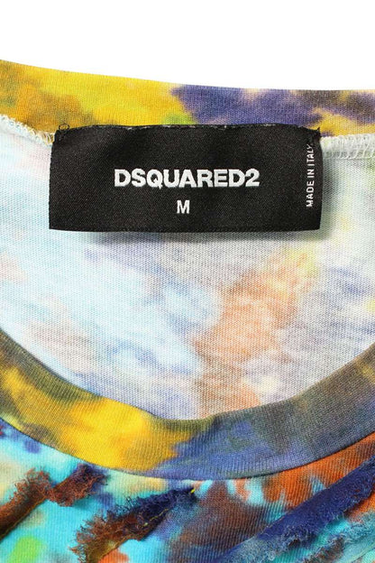 DSQUARED S71GD0833 Logo Print Tie-Dye T-Shirt Multi Size M