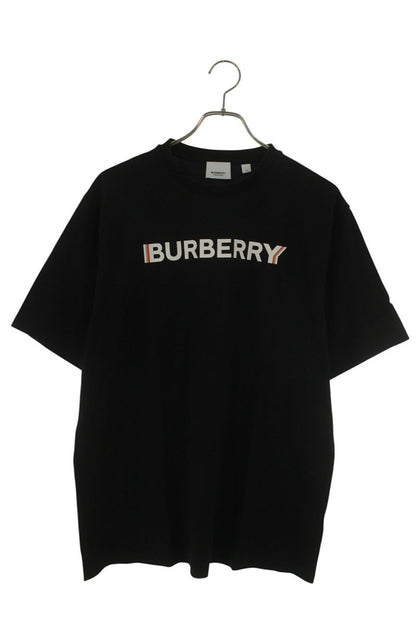 Burberry Logo Print Cotton T-Shirt Black Size M