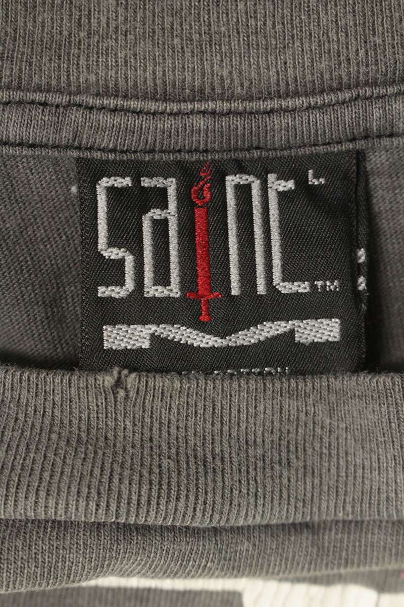 Saint Michael 23SS MIGHTY DEVILS Logo Print T-Shirt Black Size L