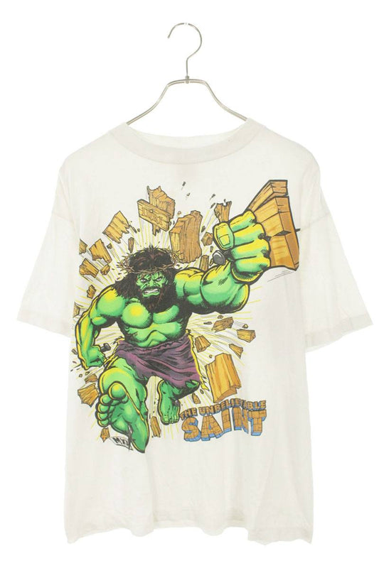 Saint Michael 24SS Print Vintage T-Shirt White x Green Size S