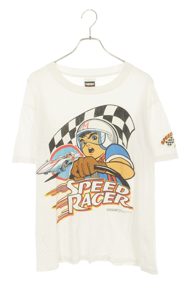 VINTAGE 90s Speed Racer Anime Print T-Shirt White Size L