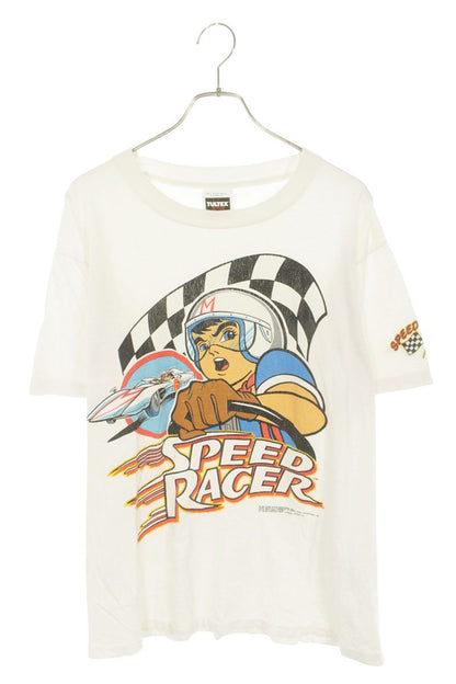 VINTAGE 90s Speed Racer Anime Print T-Shirt White Size L