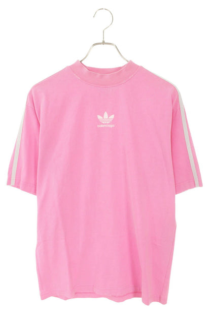 Balenciaga x Adidas Logo Print T-Shirt Pink Size XXS