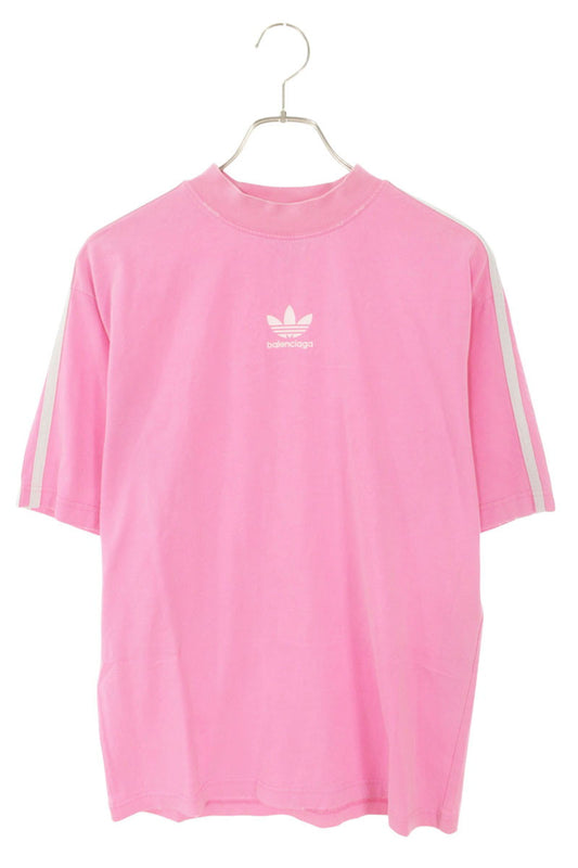 Balenciaga x Adidas Logo Print T-Shirt Pink Size XXS