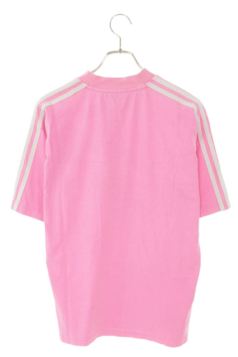 Balenciaga x Adidas Logo Print T-Shirt Pink Size XXS
