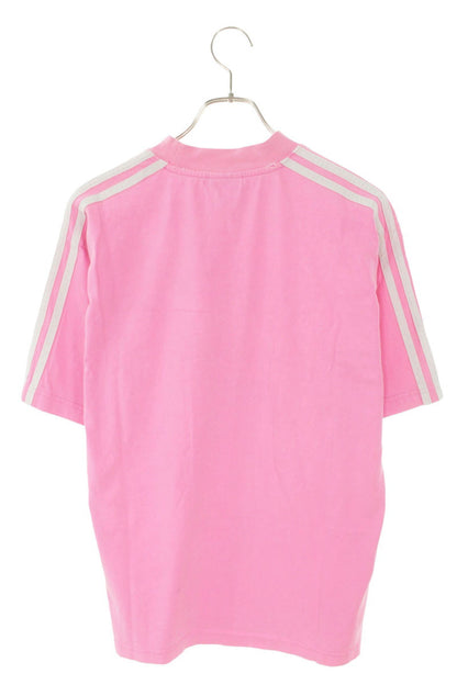 Balenciaga x Adidas Logo Print T-Shirt Pink Size XXS