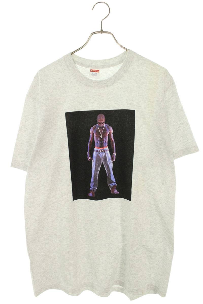 Supreme 20SS Tupac Hologram Tee Front Print T-Shirt Gray Size L