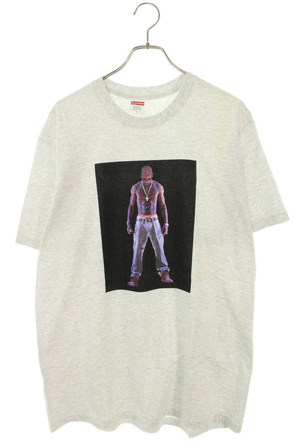 Supreme 20SS Tupac Hologram Tee Front Print T-Shirt Gray Size L