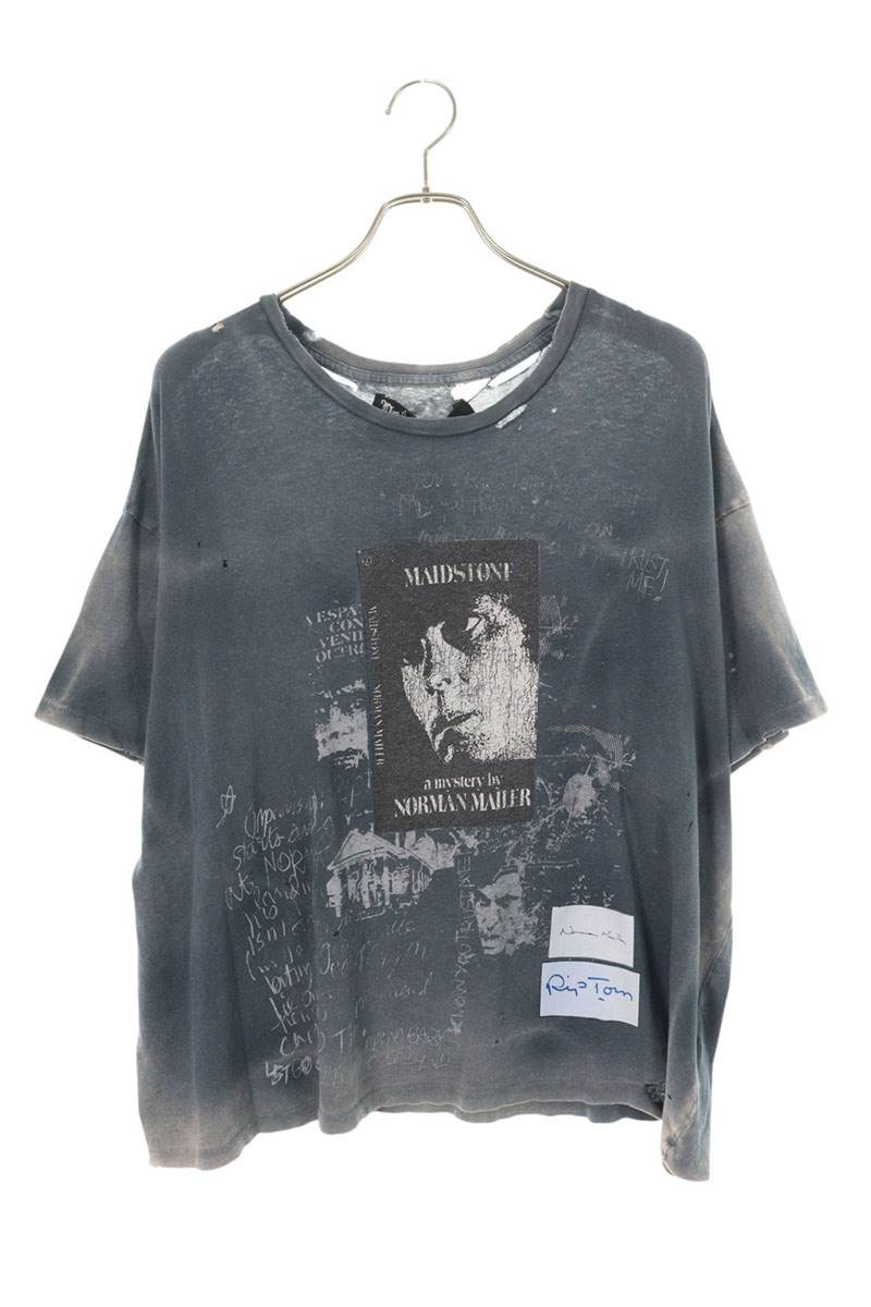 Paly Hollywood MAIDSTONE TEE Distressed Print Grey Size L