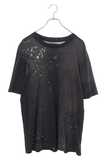 Amiri MA Logo Shotgun S S TEE MA Distressed T-Shirt Black Size S