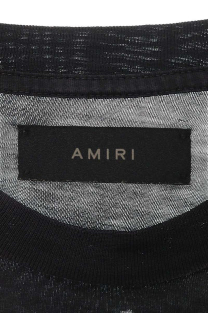 Amiri MA Logo Shotgun S S TEE MA Distressed T-Shirt Black Size S