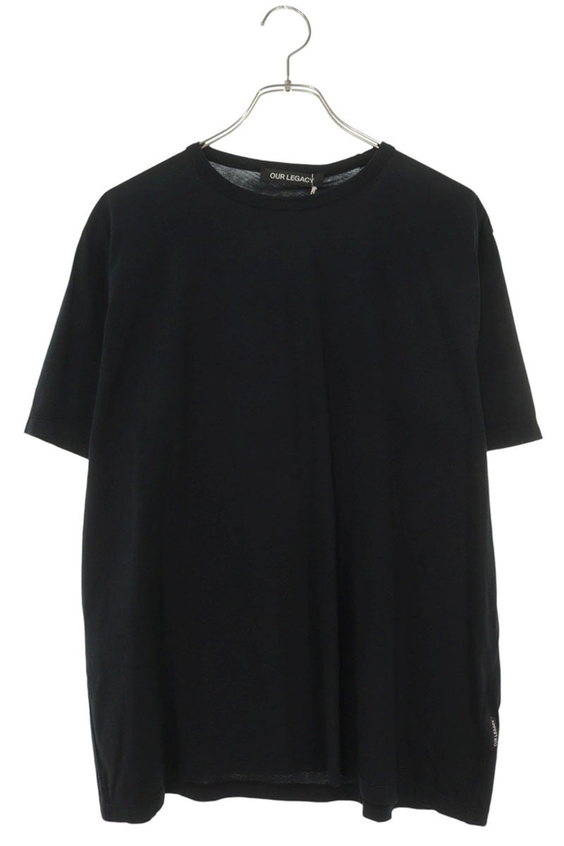 OUR LEGACY Crewneck Box T-Shirt Black Cotton Size S