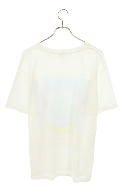 CELINE Front Print Cotton T-Shirt White Size L
