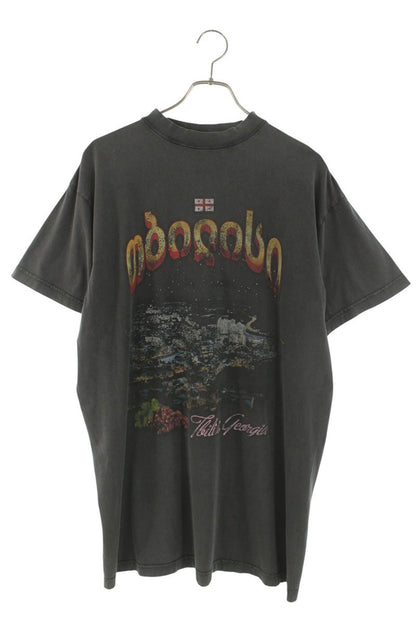 Balenciaga Vintage Print T-Shirt Black Size 1