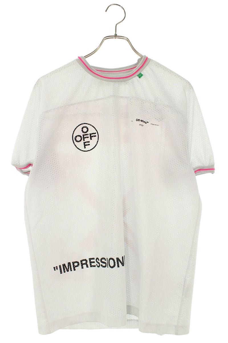 OFF-WHITE Mesh T-Shirt White Size L