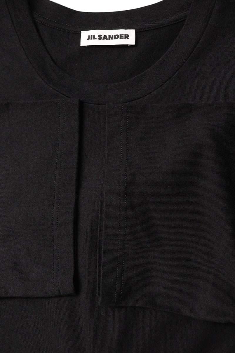 JILSANDER Back Logo Print Crewneck T-Shirt Black Size XL