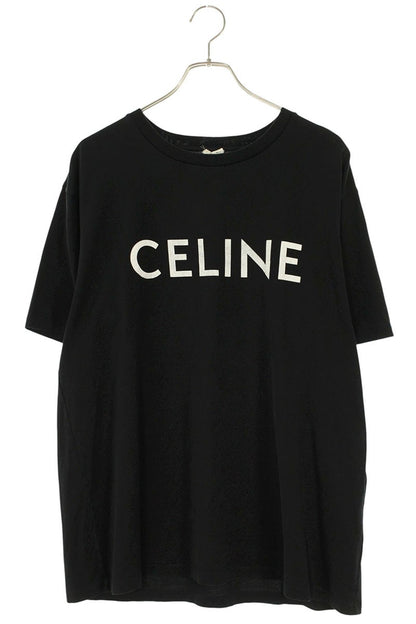 CELINE Logo Print Loose Fit T-Shirt Black Size M